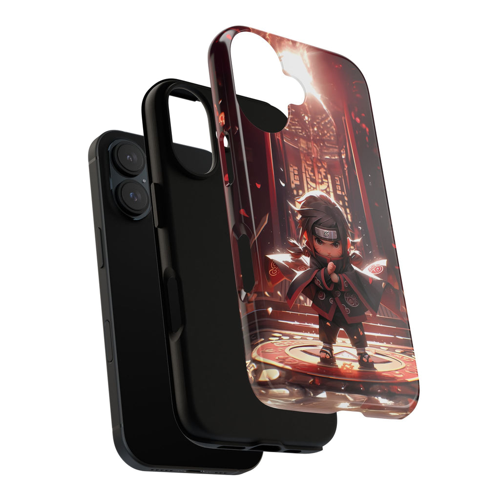Chibi Itachi Tough Phone Case – Anime Protective Case for iPhone & Samsung, UV Resistant, Durable & Stylish