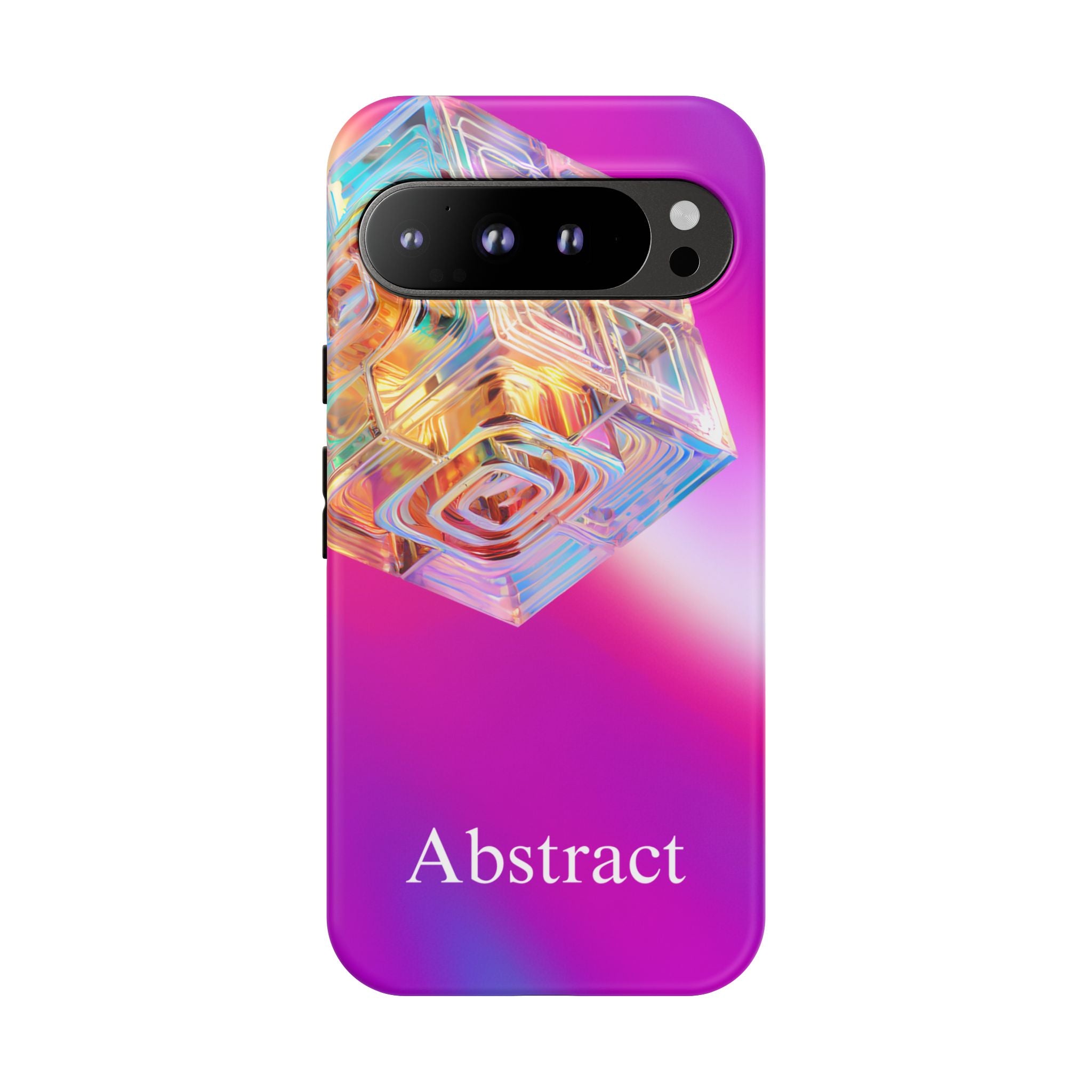 Vibrant 3D Cube Phone Case - Colorful Gradient Art for iPhone, Samsung & Pixel