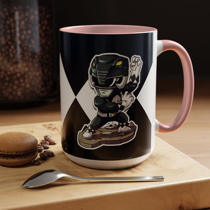 Mug Mighty Morphin Power Rangers Black Ranger Ceramic Mug - 11oz & 15oz Coffee Mug - Accent Mug for Pop Culture Fans