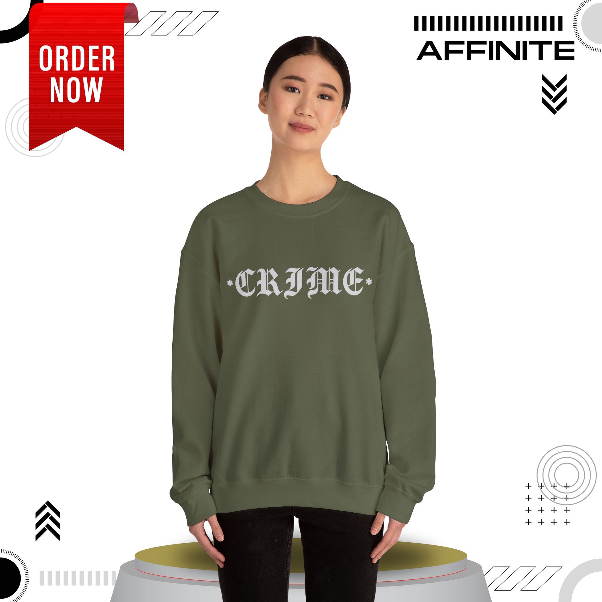 Sweatshirt CRIME Graphic Sweatshirt - Unisex Heavy Blend Crewneck (Cotton/Polyester)
