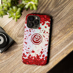 Tough Cases - Red Blossom Elegance Themed Phone Protection for iPhone, Samsung, and Google Pixel (Matte/Glossy)