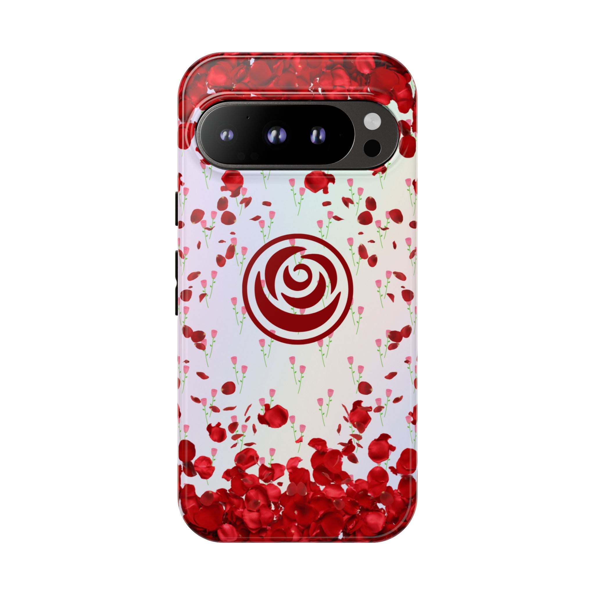 Tough Cases - Red Blossom Elegance Themed Phone Protection for iPhone, Samsung, and Google Pixel (Matte/Glossy)