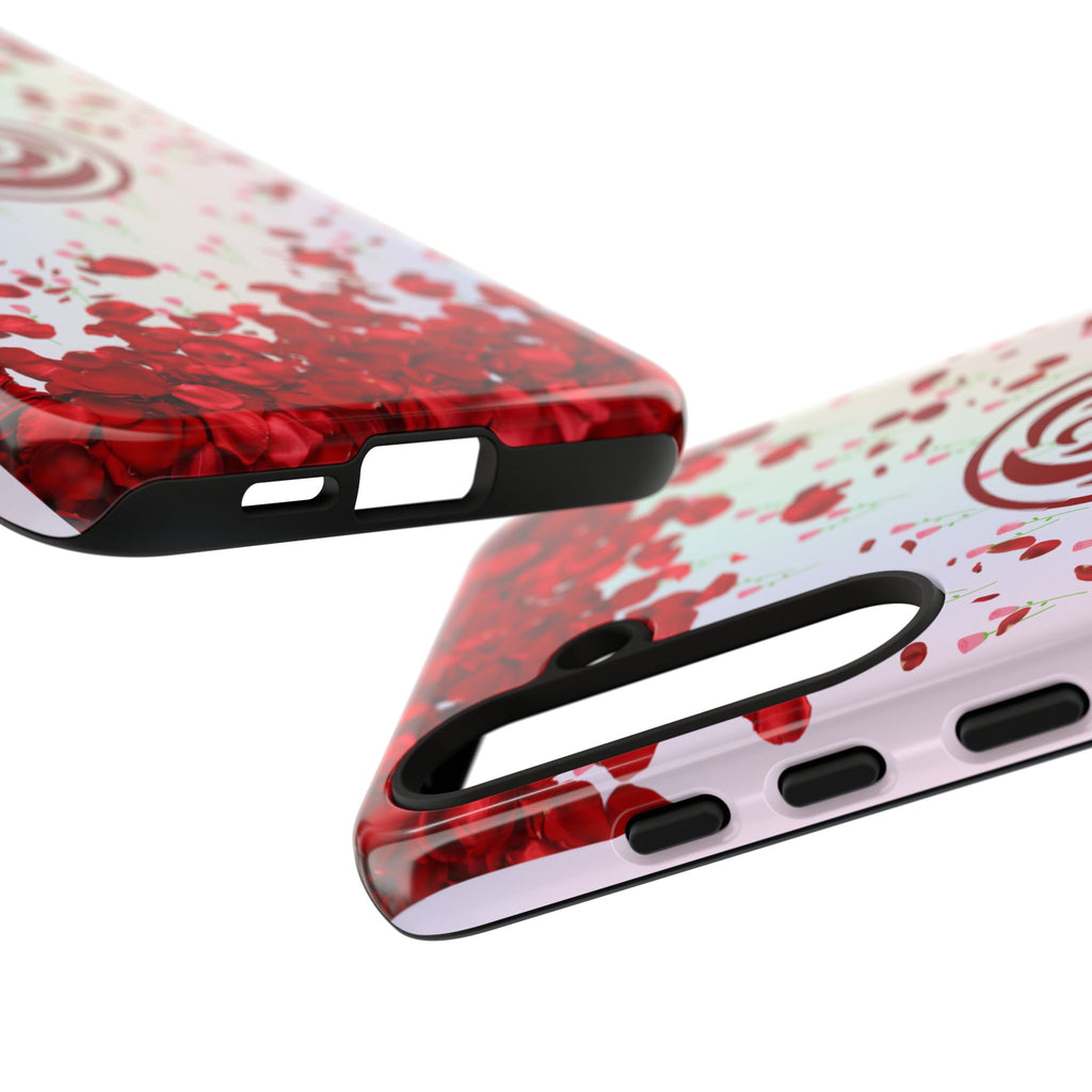 Tough Cases - Red Blossom Elegance Themed Phone Protection for iPhone, Samsung, and Google Pixel (Matte/Glossy)
