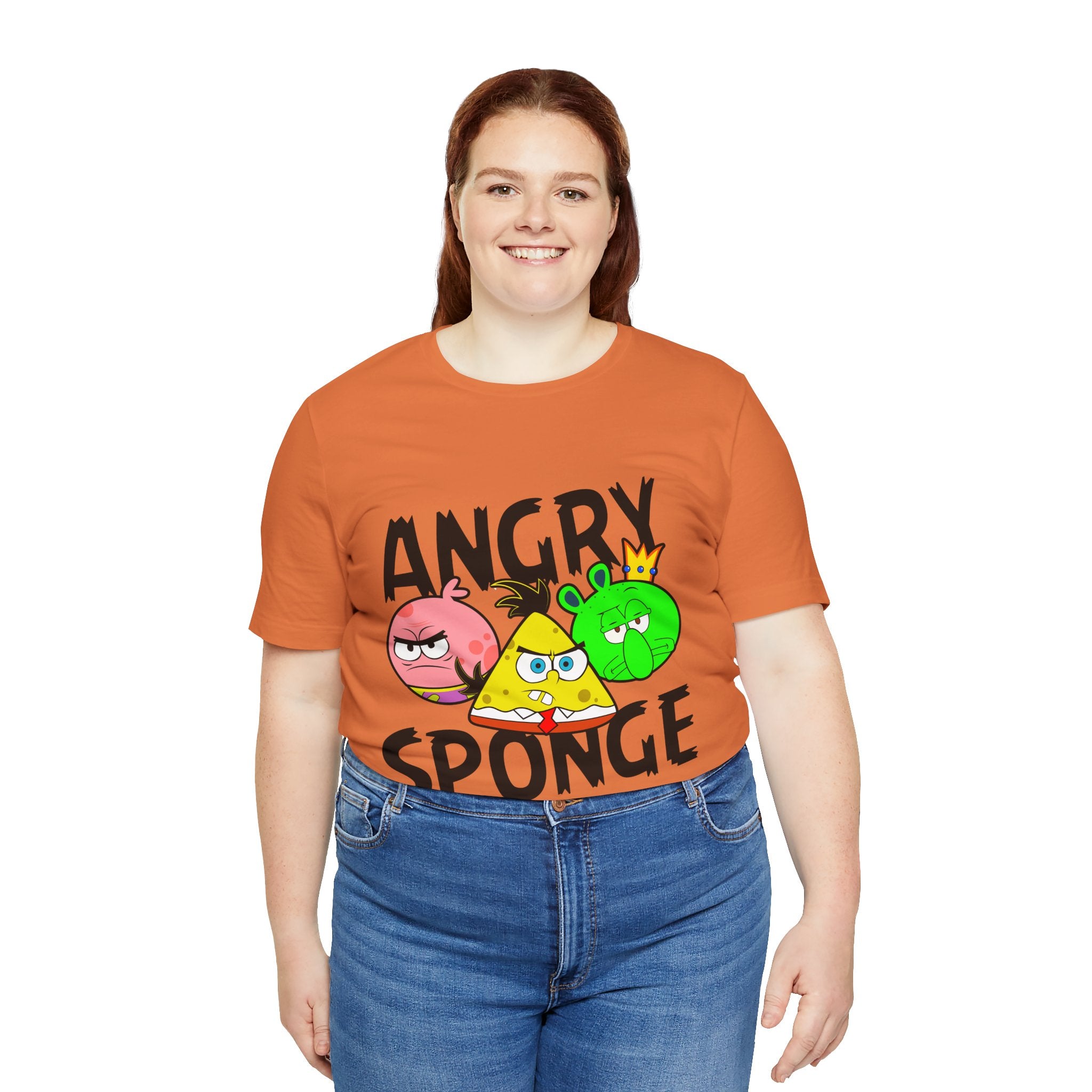 Funny Graphic Tee, Angry Sponge T-Shirt, Unisex Cartoon Shirt, Gift for Gamers, Casual Wear, Holiday Apparel