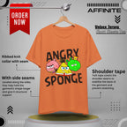 T-Shirt Angry Sponge T-Shirt - Funny Graphic Tee for Gamers (Unisex Cotton) Burnt Orange