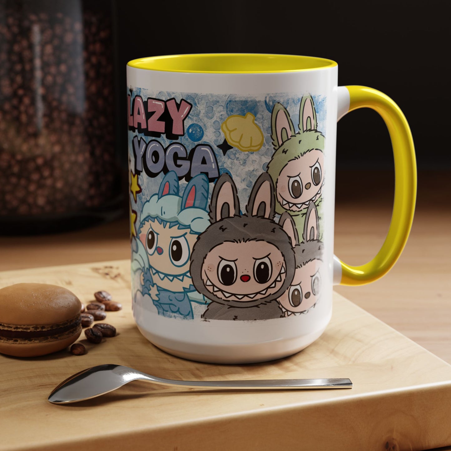 Mug Lazy Yoga Accent Coffee Mug - Cute Animal Design 11oz & 15oz