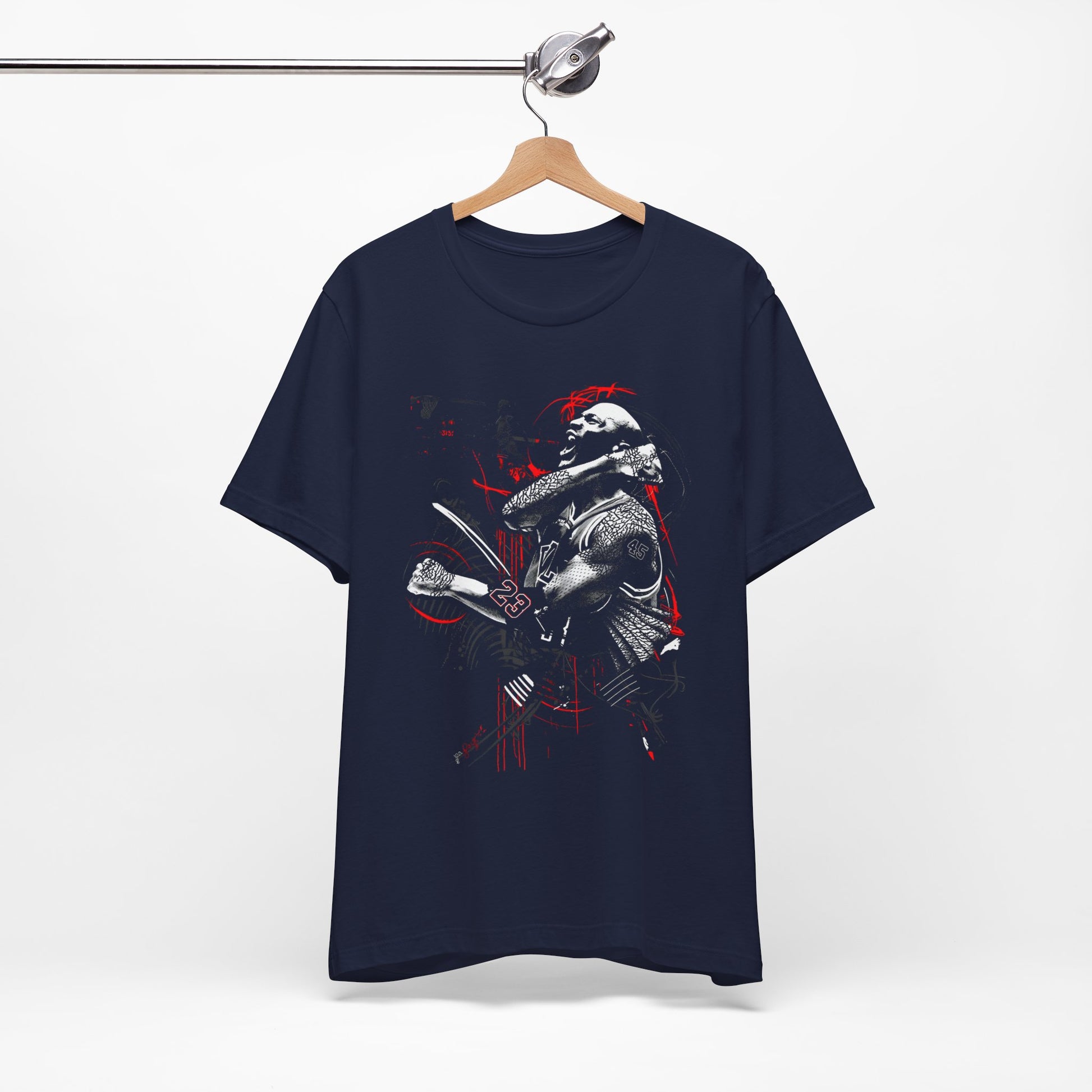 T-Shirt Dark Warrior Graphic Tee | Cool Casual Streetwear Navy