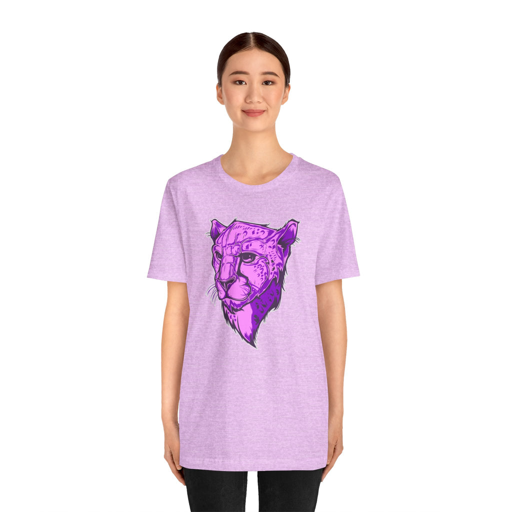 Purple Leopard Shirt – Wild Animal Print Unisex Graphic Tee | Soft Cotton for Nature Lovers & Artwear Fans