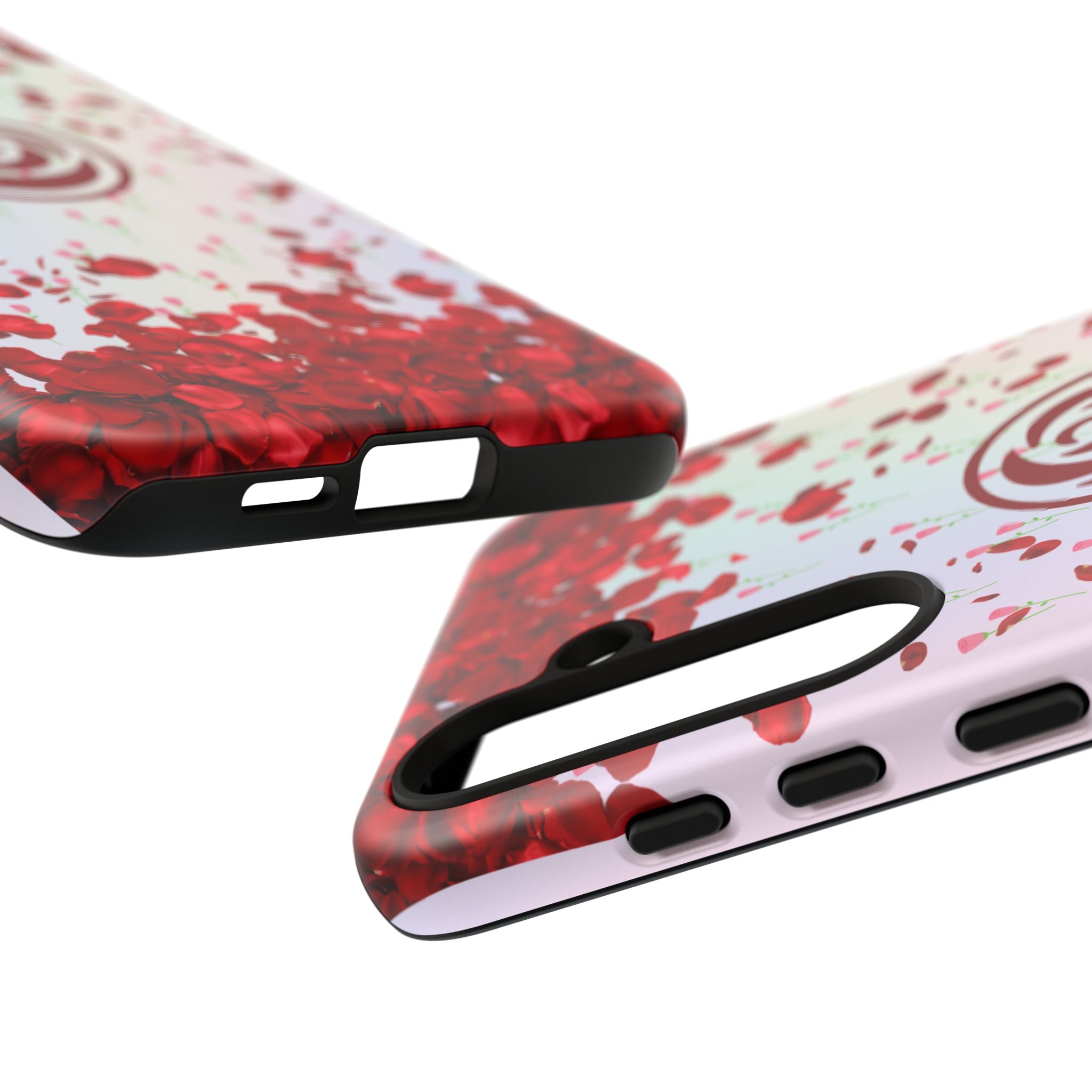 Tough Cases - Red Blossom Elegance Themed Phone Protection for iPhone, Samsung, and Google Pixel (Matte/Glossy)