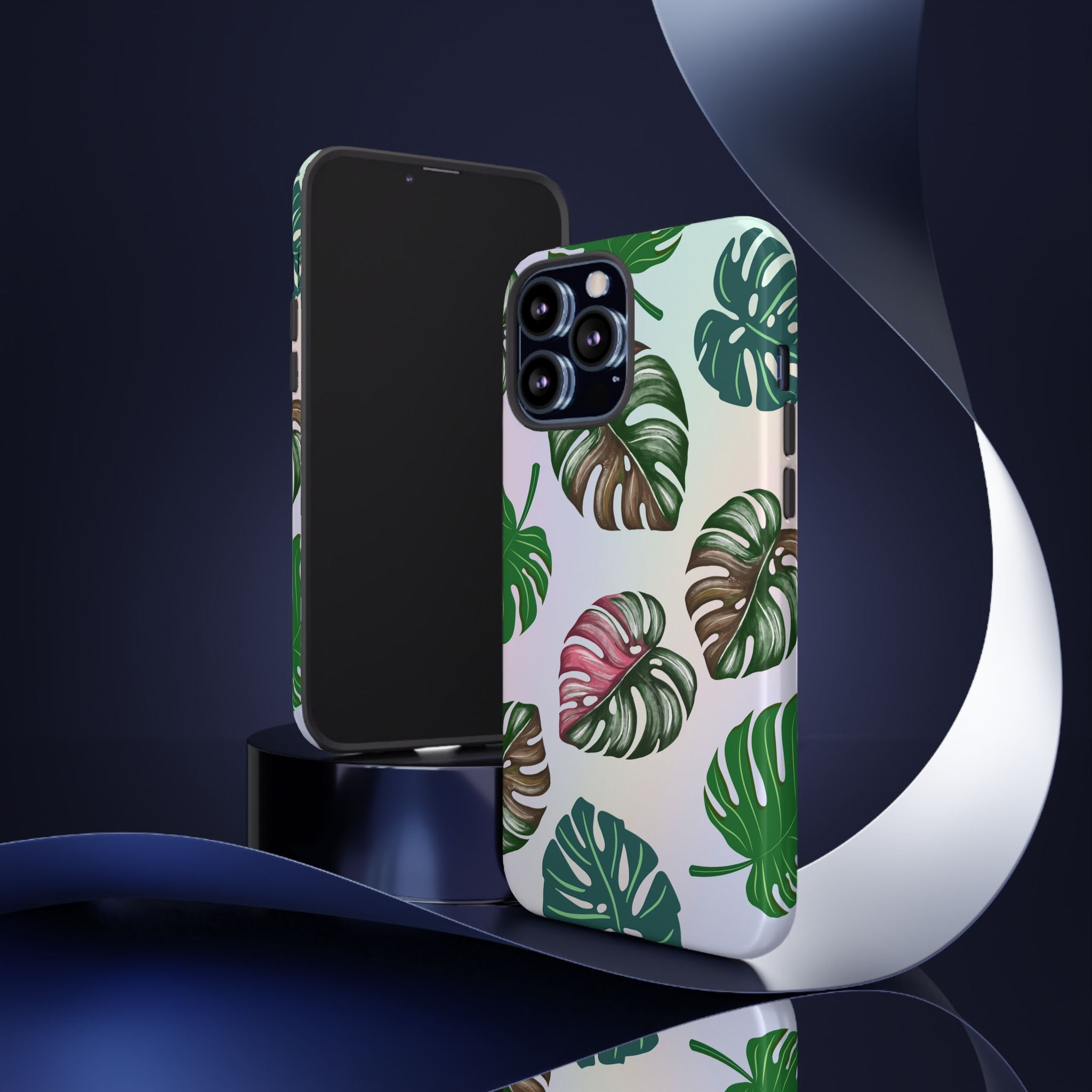 Tough Cases - Monstera Leaf Themed Phone Protection for iPhone, Samsung, and Google Pixel (Matte/Glossy)