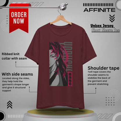 T-Shirt Yoriichi Anime T-Shirt - Demon Slayer Inspired Graphic Tee (Unisex Cotton) Maroon