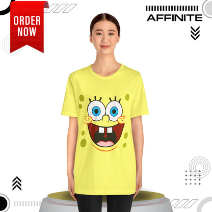 T-Shirt Cartoon Clothing - Spongebob Graphic Tee (Patrick & Mr. Krab) Yellow