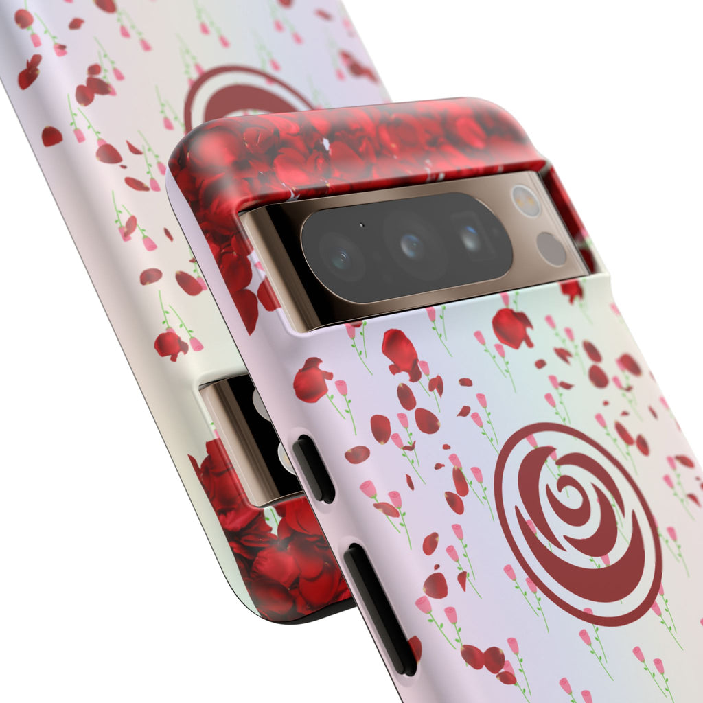 Tough Cases - Red Blossom Elegance Themed Phone Protection for iPhone, Samsung, and Google Pixel (Matte/Glossy)
