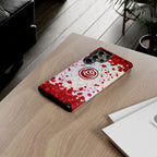 Tough Cases - Red Blossom Elegance Themed Phone Protection for iPhone, Samsung, and Google Pixel (Matte/Glossy)