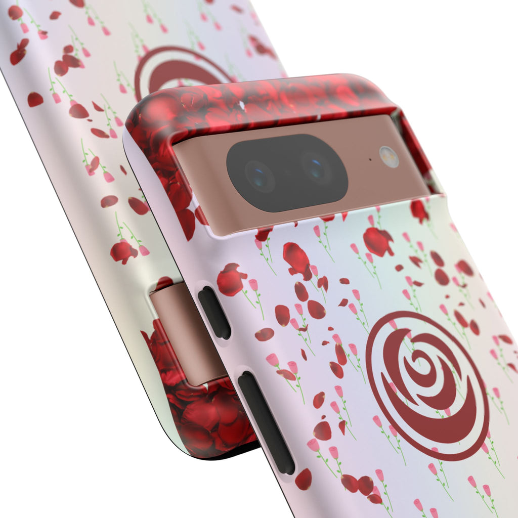 Tough Cases - Red Blossom Elegance Themed Phone Protection for iPhone, Samsung, and Google Pixel (Matte/Glossy)