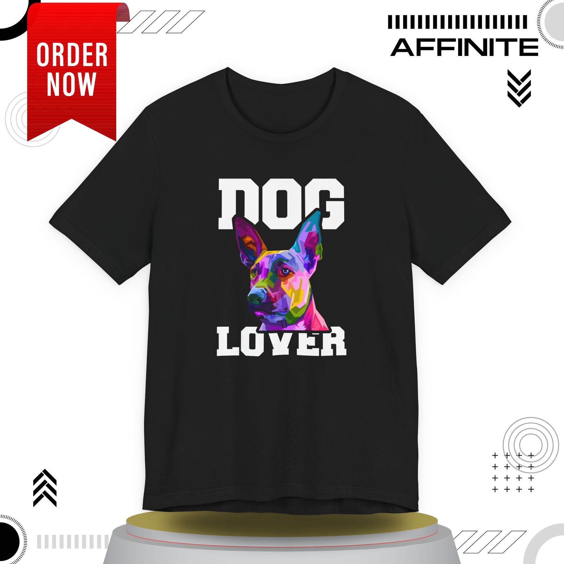 T-Shirt T Shirt Drawing - Dog Lover Graphic Tee (Unisex Cotton)