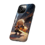 Chibi Zenitsu Lightning Tough Phone Case – Anime Protective Case for iPhone & Samsung, UV Resistant, Durable & Stylish