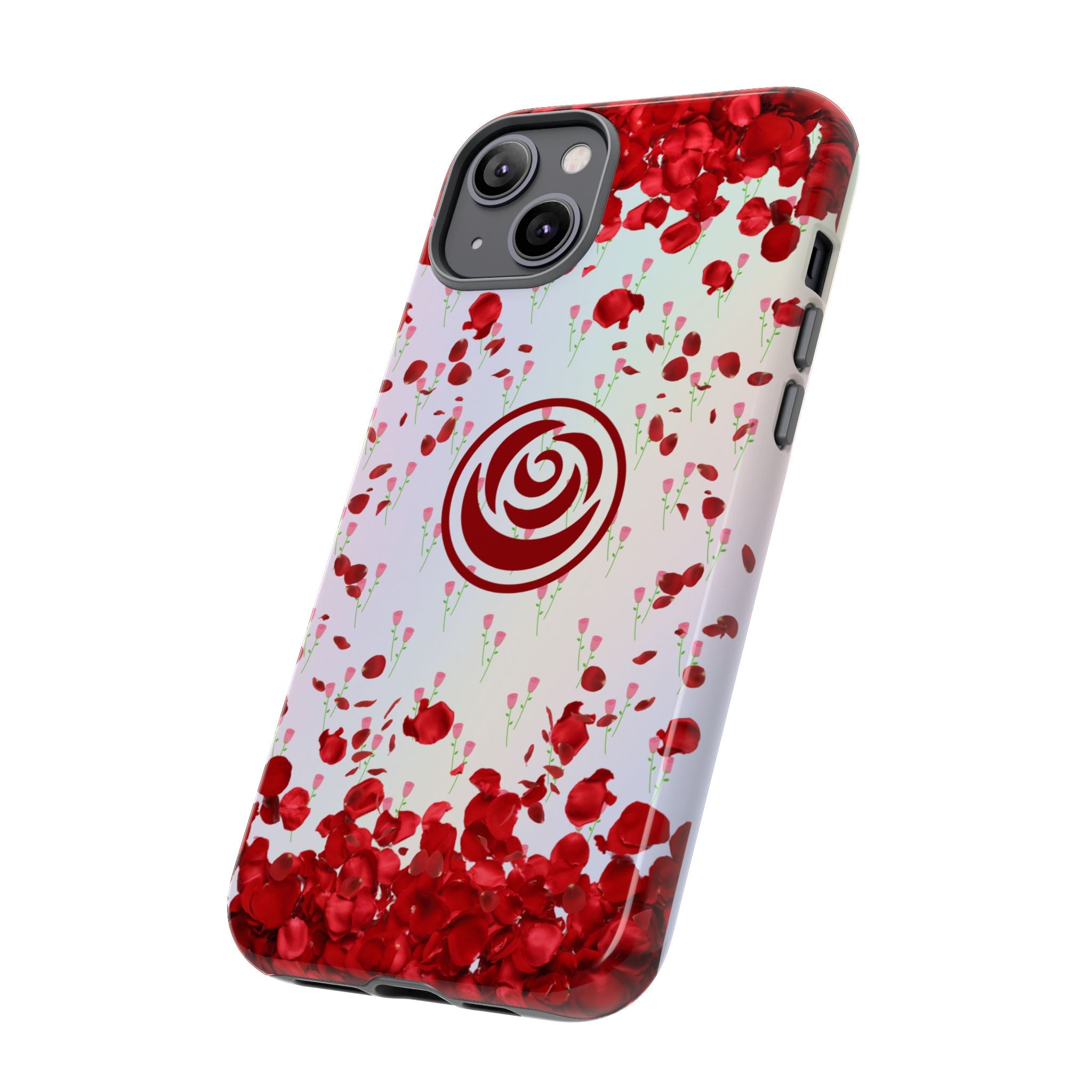 Tough Cases - Red Blossom Elegance Themed Phone Protection for iPhone, Samsung, and Google Pixel (Matte/Glossy)