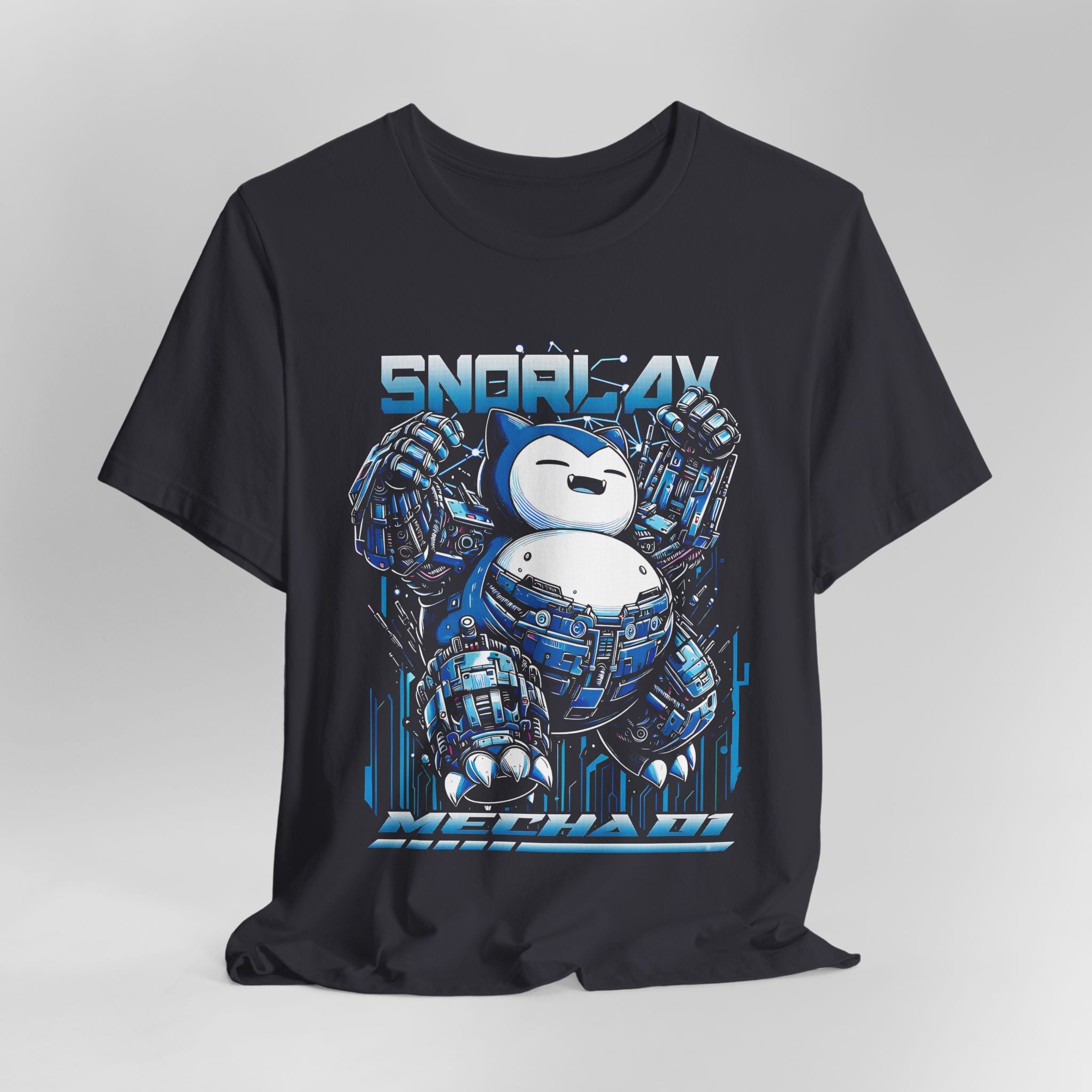 Robot Snorlax Shirt – Anime-Inspired Graphic Tee by Bella+Canvas