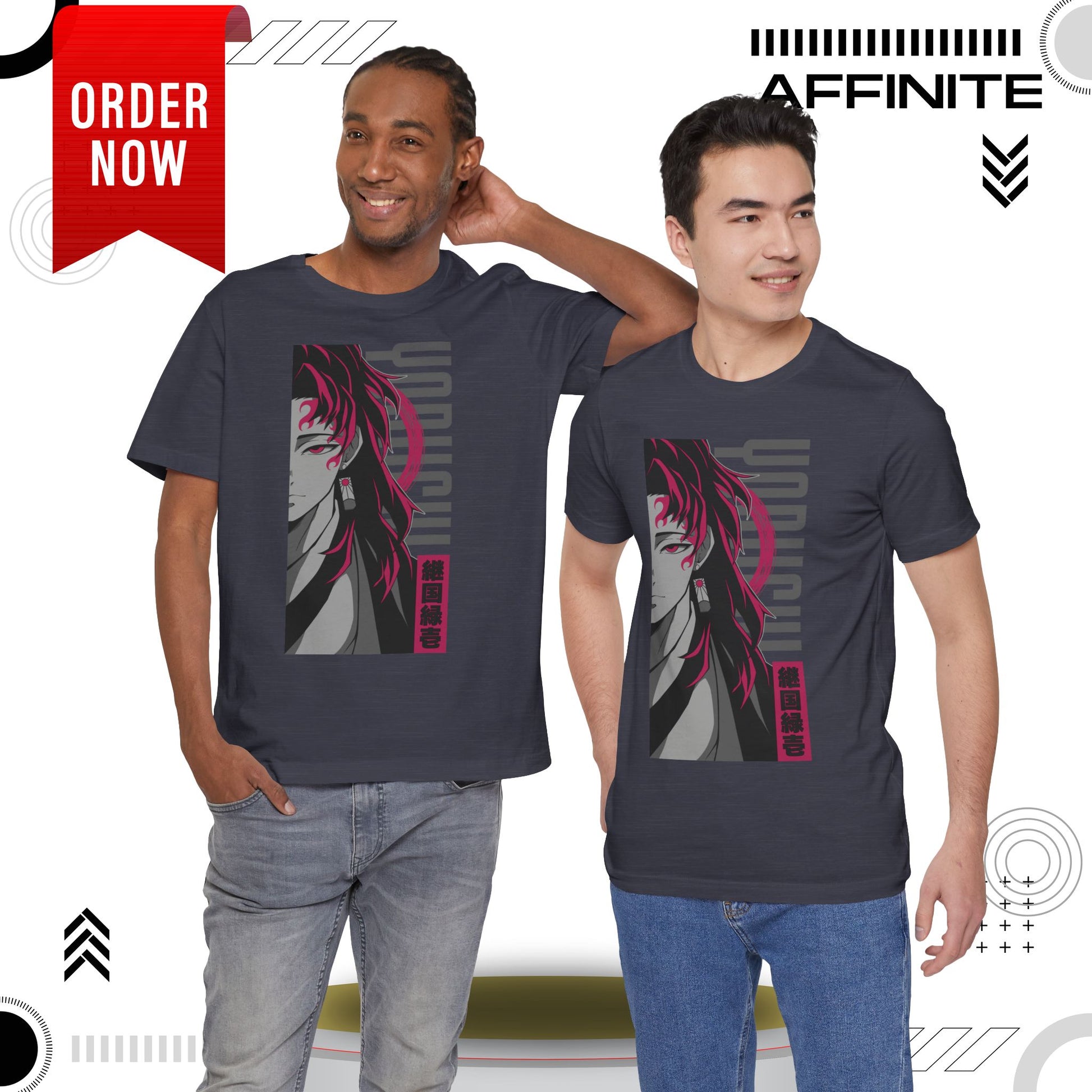 T-Shirt Yoriichi Anime T-Shirt - Demon Slayer Inspired Graphic Tee (Unisex Cotton)