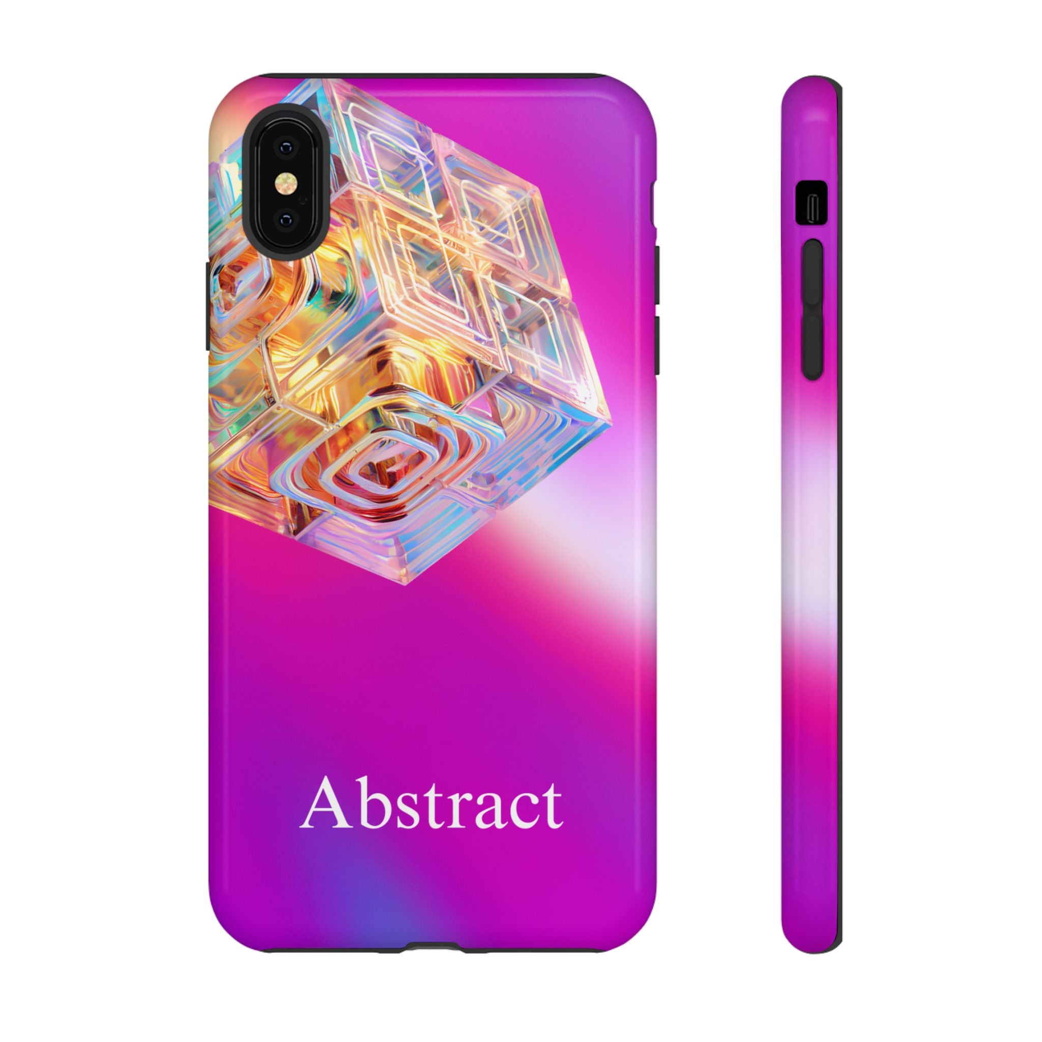 Vibrant 3D Cube Phone Case - Colorful Gradient Art for iPhone, Samsung & Pixel