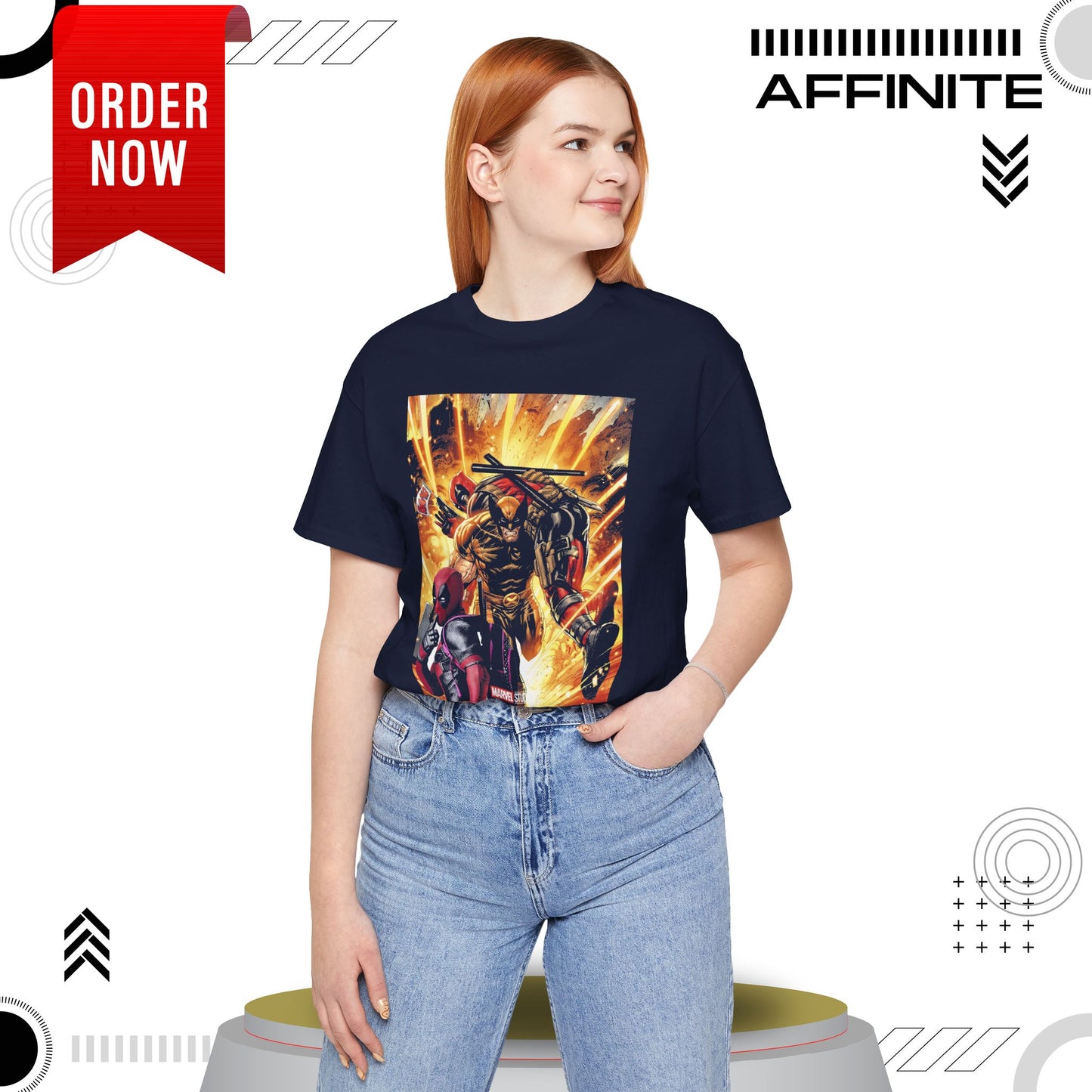 T-Shirt Marvel T Shirt - Deadpool Graphic Tee (Unisex Cotton)