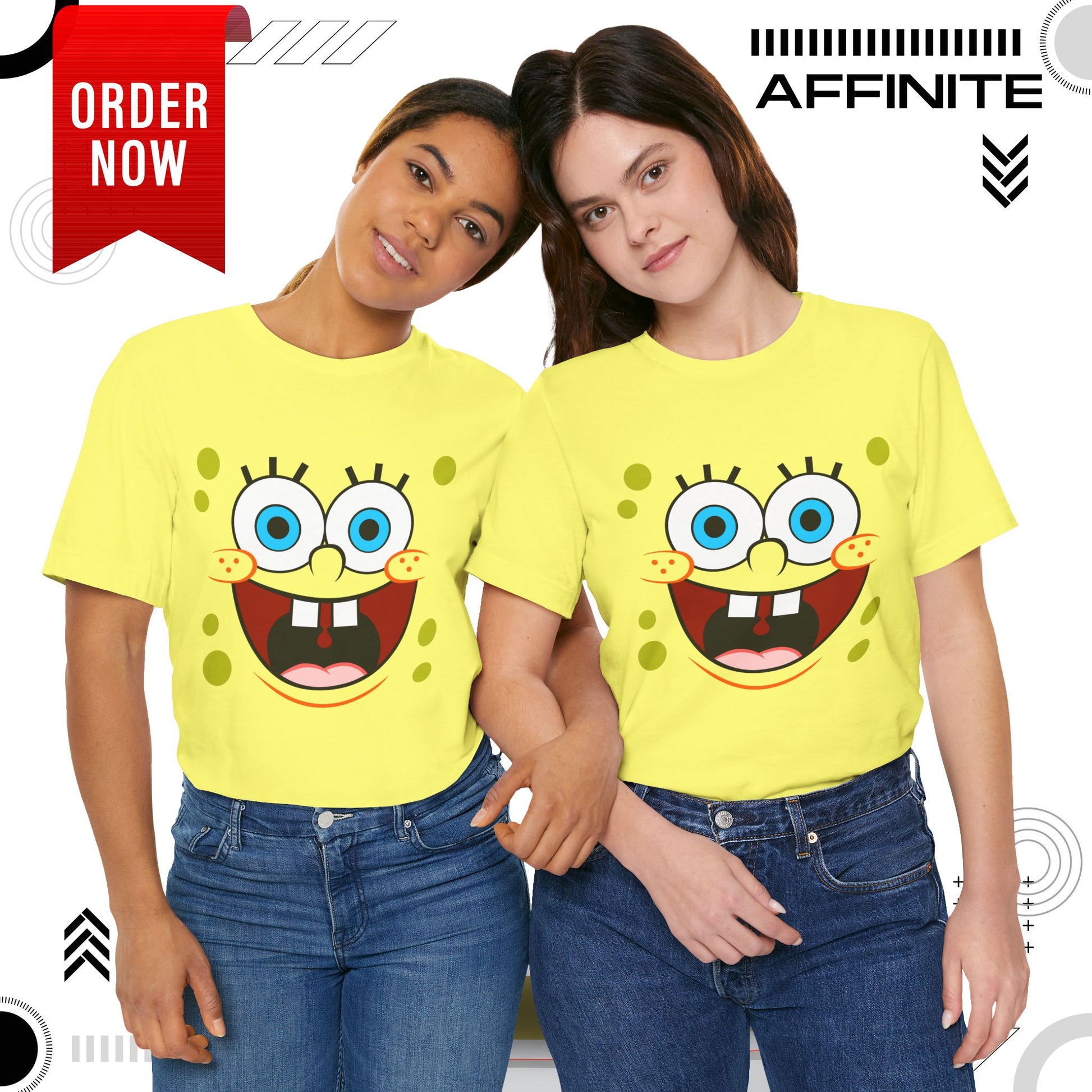 T-Shirt Cartoon Clothing - Spongebob Graphic Tee (Patrick & Mr. Krab)