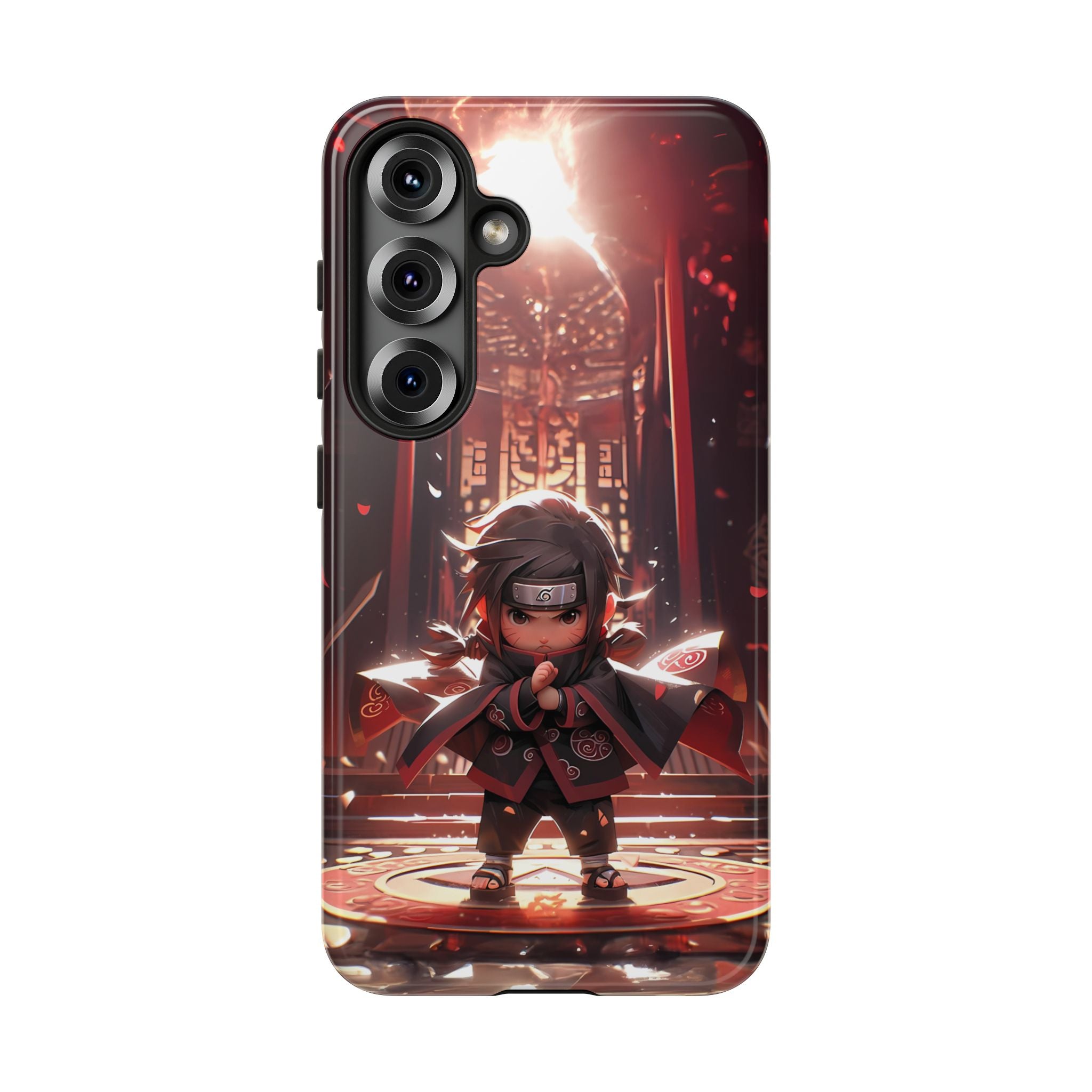 Chibi Itachi Tough Phone Case – Anime Protective Case for iPhone & Samsung, UV Resistant, Durable & Stylish