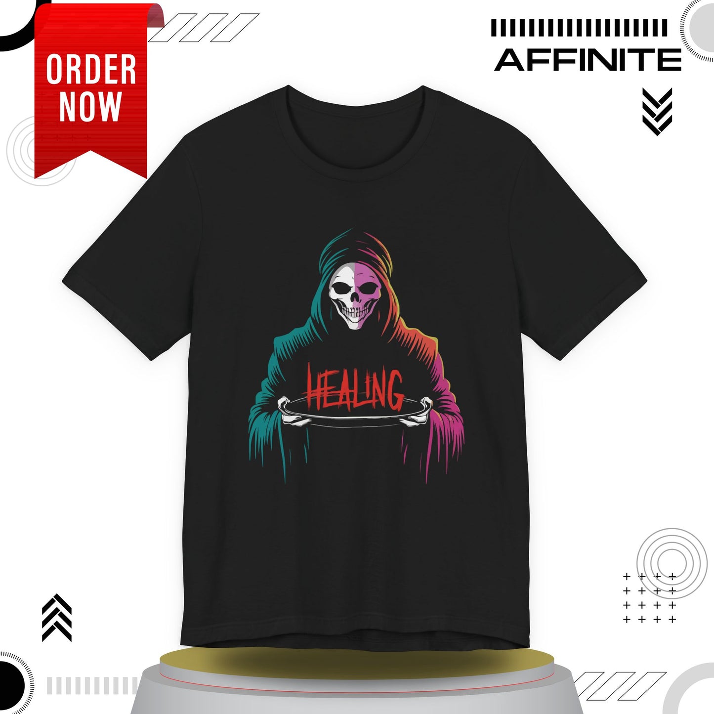 T-Shirt Halloween Healing Graphic Tee - Unisex Casual Shirt for Adults