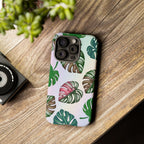 Tough Cases - Monstera Leaf Themed Phone Protection for iPhone, Samsung, and Google Pixel (Matte/Glossy)