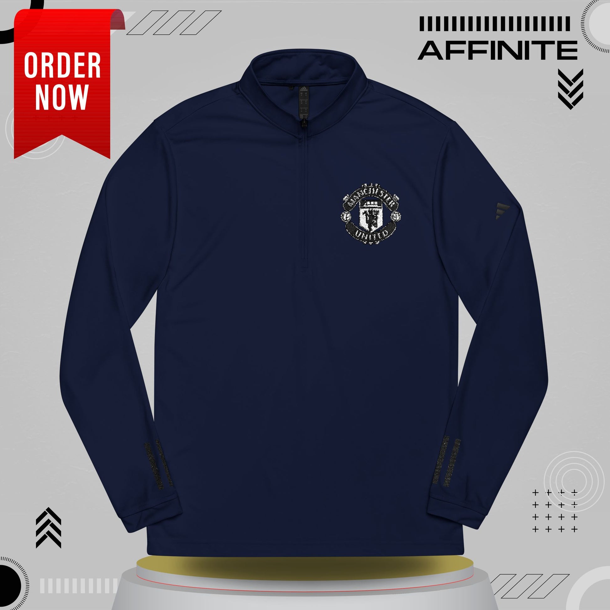 Sweatshirt adidas® Quarter-Zip Pullover (Embroidery) Collegiate Navy
