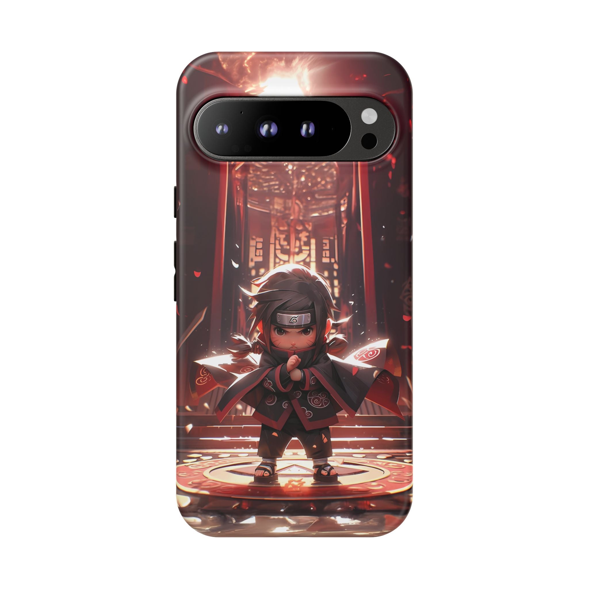 Chibi Itachi Tough Phone Case – Anime Protective Case for iPhone & Samsung, UV Resistant, Durable & Stylish