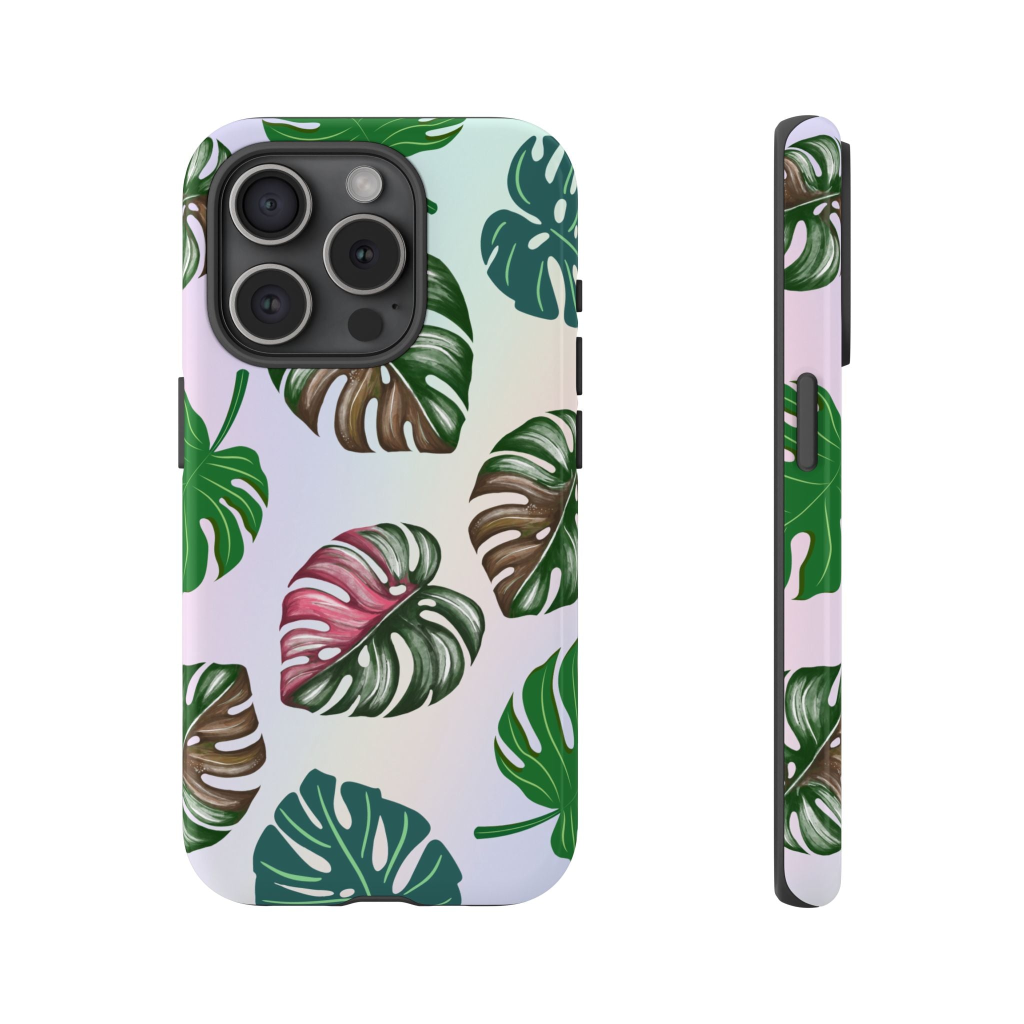 Tough Cases - Monstera Leaf Themed Phone Protection for iPhone, Samsung, and Google Pixel (Matte/Glossy)