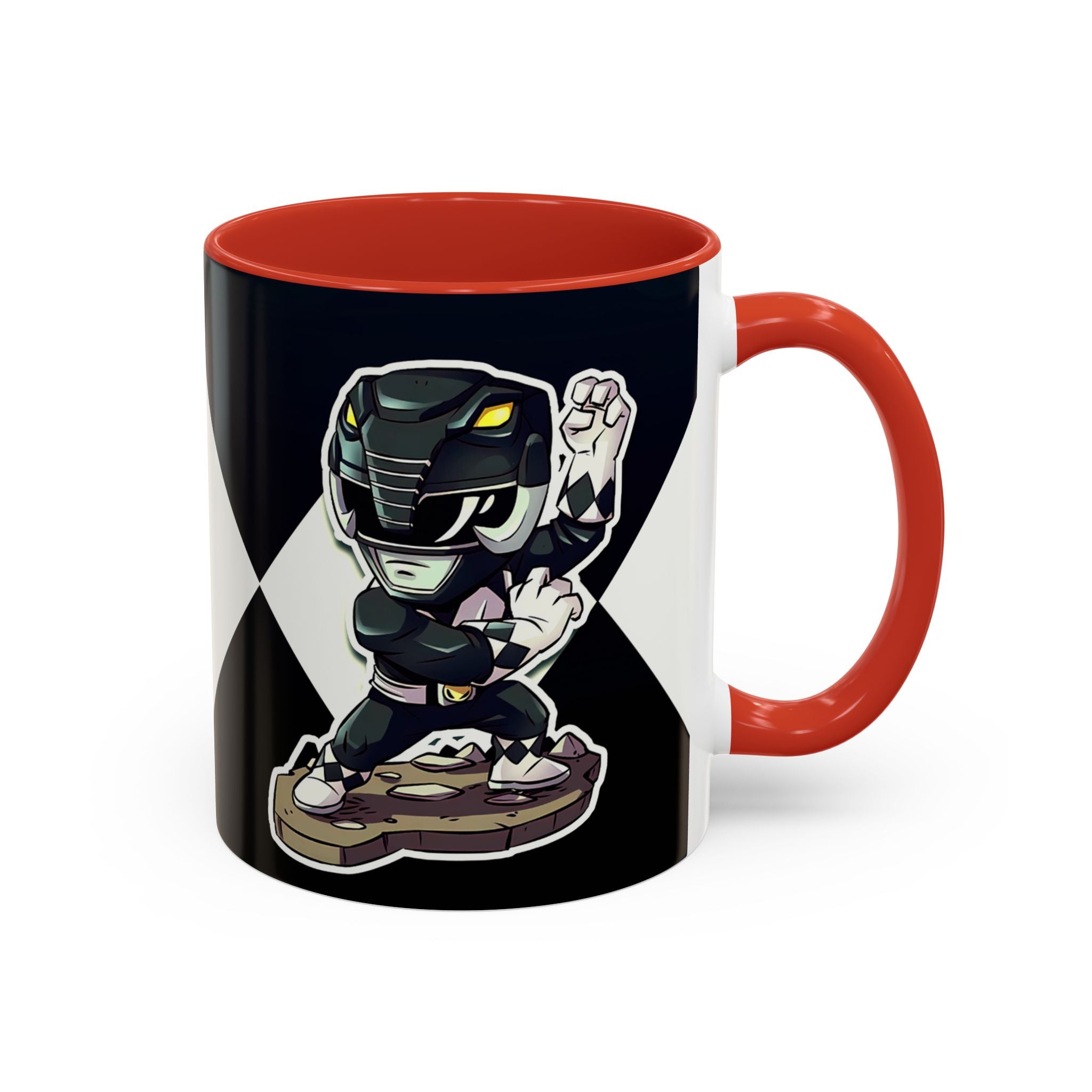 Mighty Morphin Power Rangers Black Ranger Ceramic Mug - 11oz & 15oz Coffee Mug - Accent Mug for Pop Culture Fans