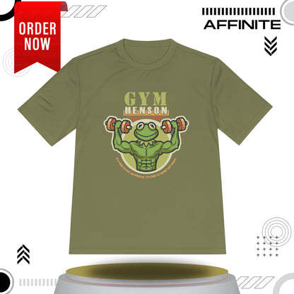 T-Shirt Workout Shirt - Gym Henson Moisture Wicking Tee | Motivational Fitness Apparel Olive Drab Green