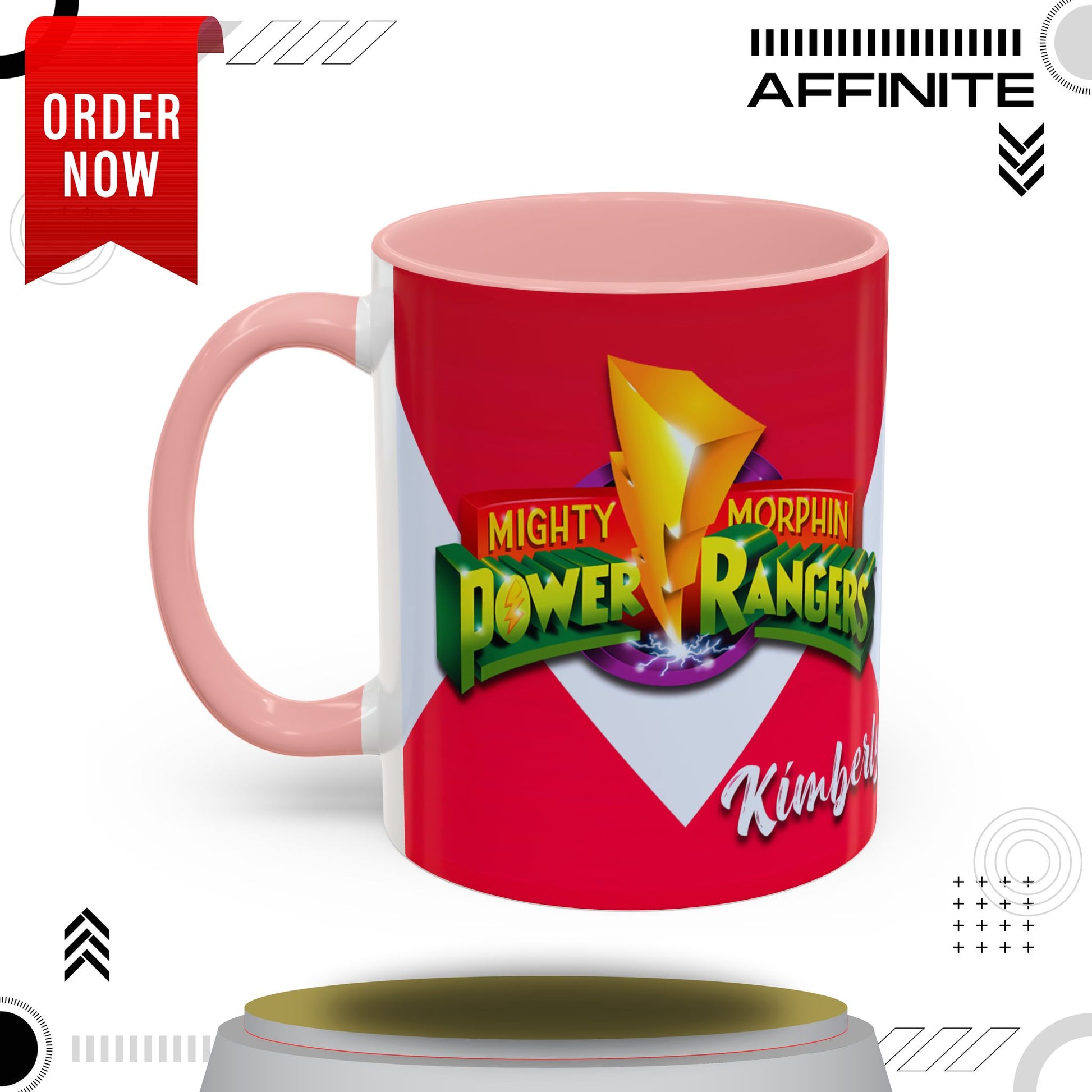 Mug Mighty Morphin Power Rangers Pink Ranger Ceramic Mug - 11oz & 15oz Coffee Mug - Accent Mug for Pop Culture Fans