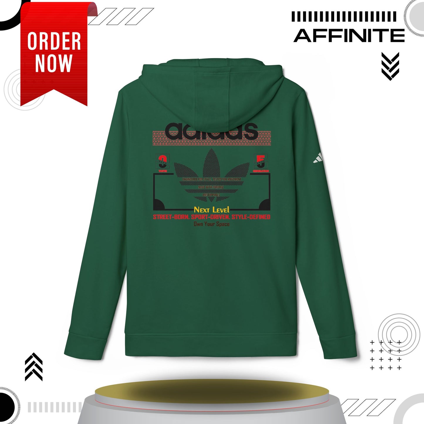 Hoodie Fleece Hoodie - T rendy Adidas Unisex Streetwear and Lounge Wear