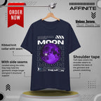 T-Shirt Unisex Moon-Themed T-Shirt | Casual Short Sleeve Tee | Astronaut Lover Gift Navy