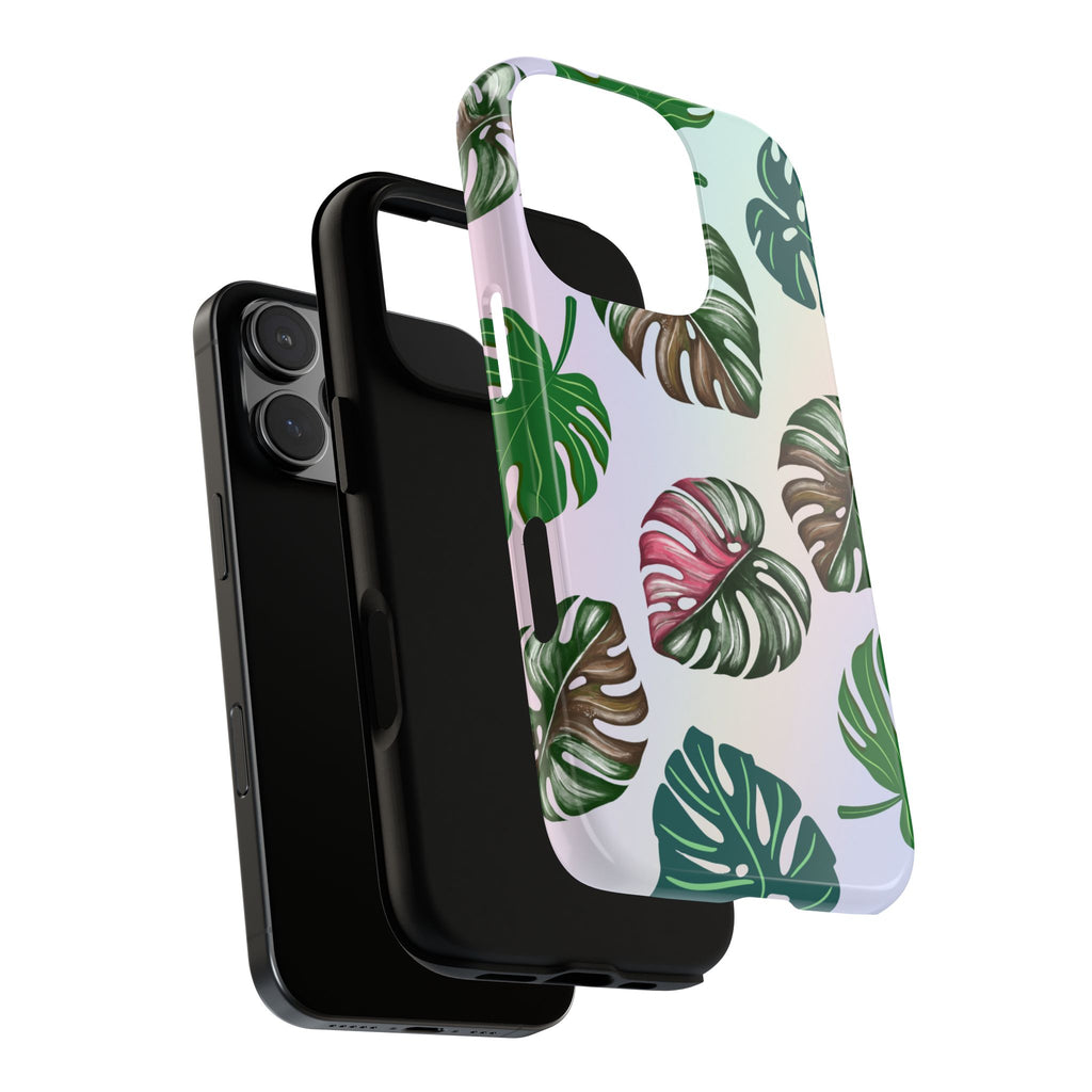 Tough Cases - Monstera Leaf Themed Phone Protection for iPhone, Samsung, and Google Pixel (Matte/Glossy)