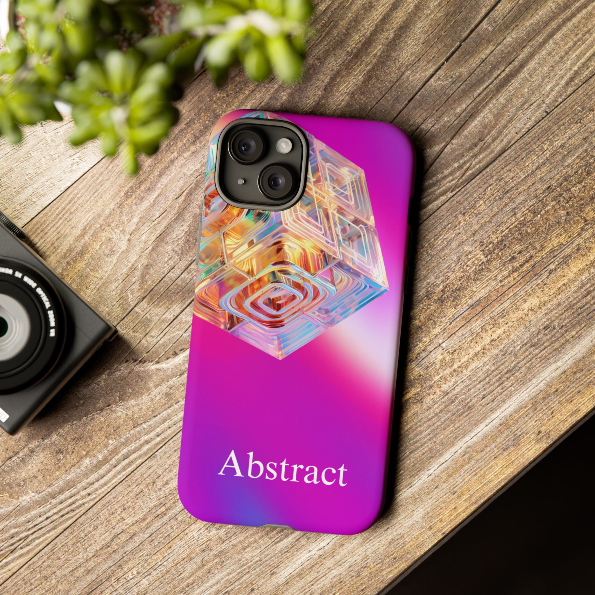 Vibrant 3D Cube Phone Case - Colorful Gradient Art for iPhone, Samsung & Pixel