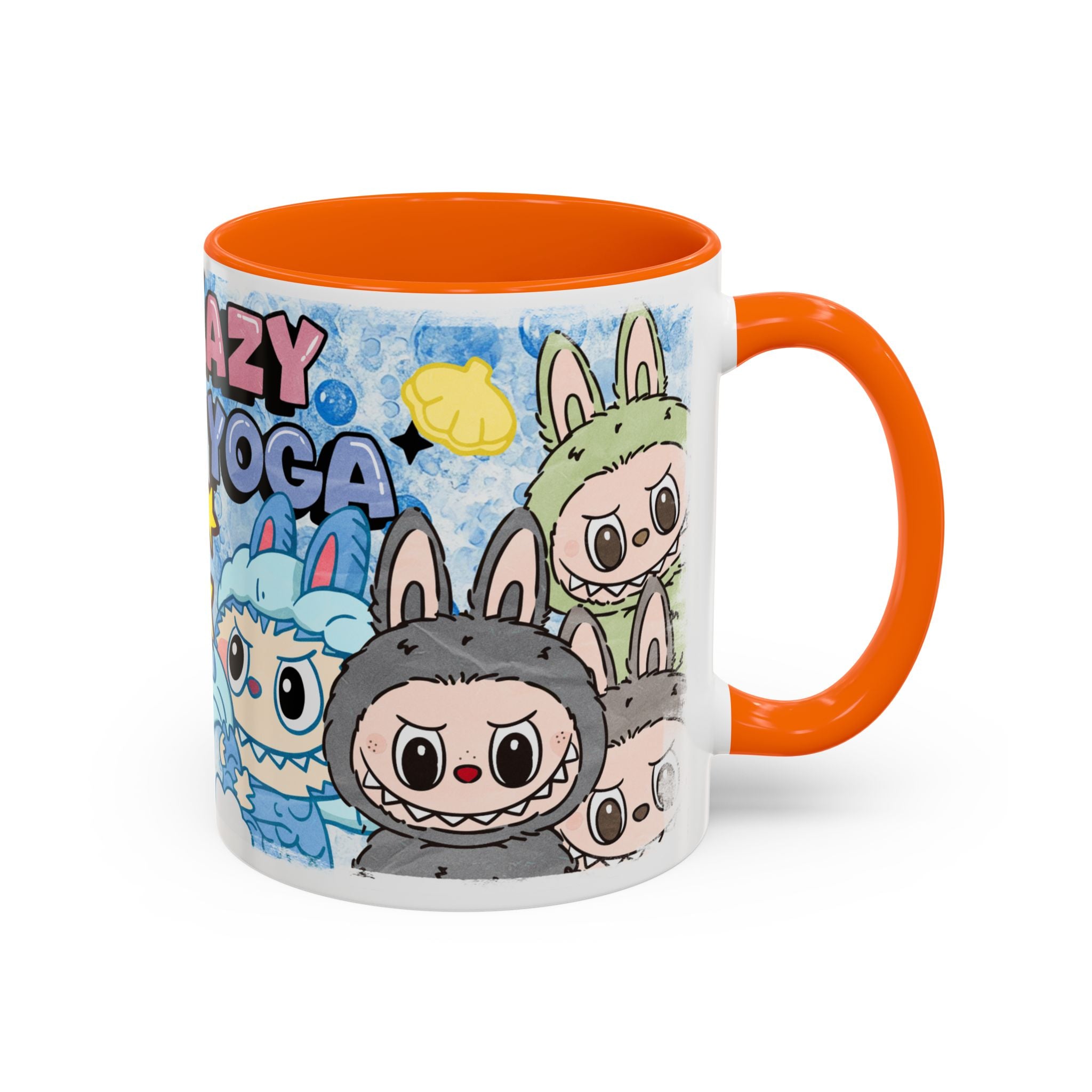 Lazy Yoga Accent Coffee Mug - Cute Animal Design 11oz & 15oz