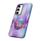 Futuristic Gradient Tough Case – 'Future is Now' 3D Design | Shockproof & UV Protected