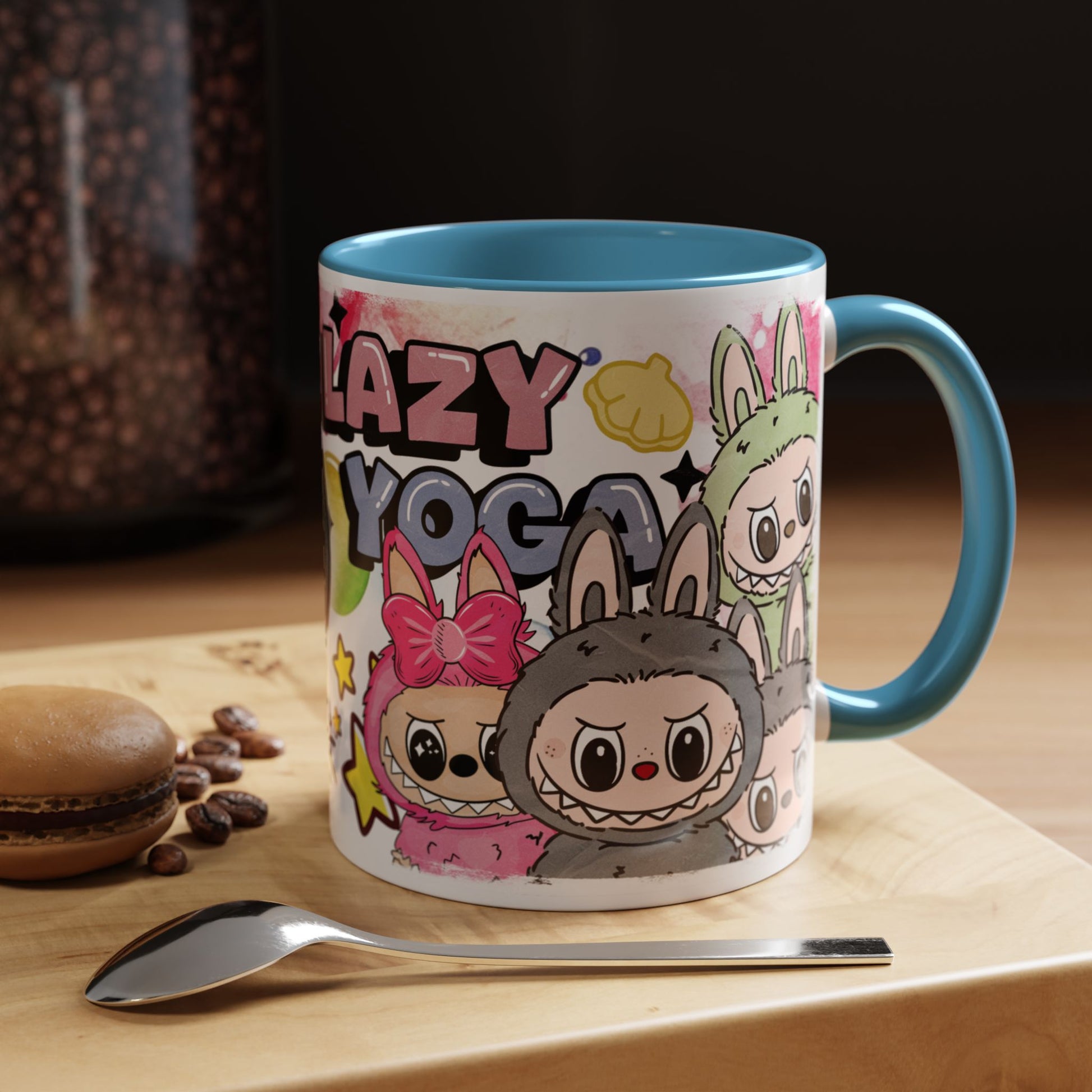 Mug Lazy Yoga Accent Coffee Mug - Fun and Colorful 11oz & 15oz Mugs for Coffee Lovers