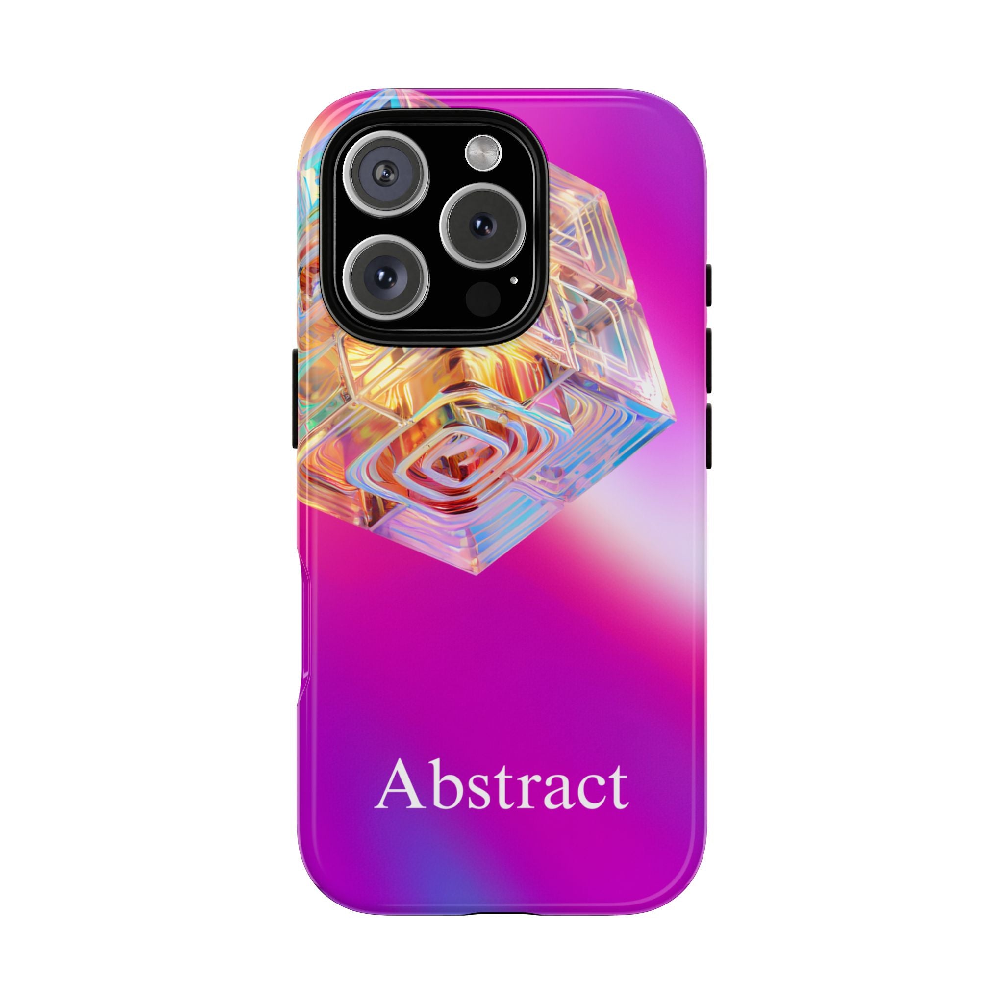 Vibrant 3D Cube Phone Case - Colorful Gradient Art for iPhone, Samsung & Pixel