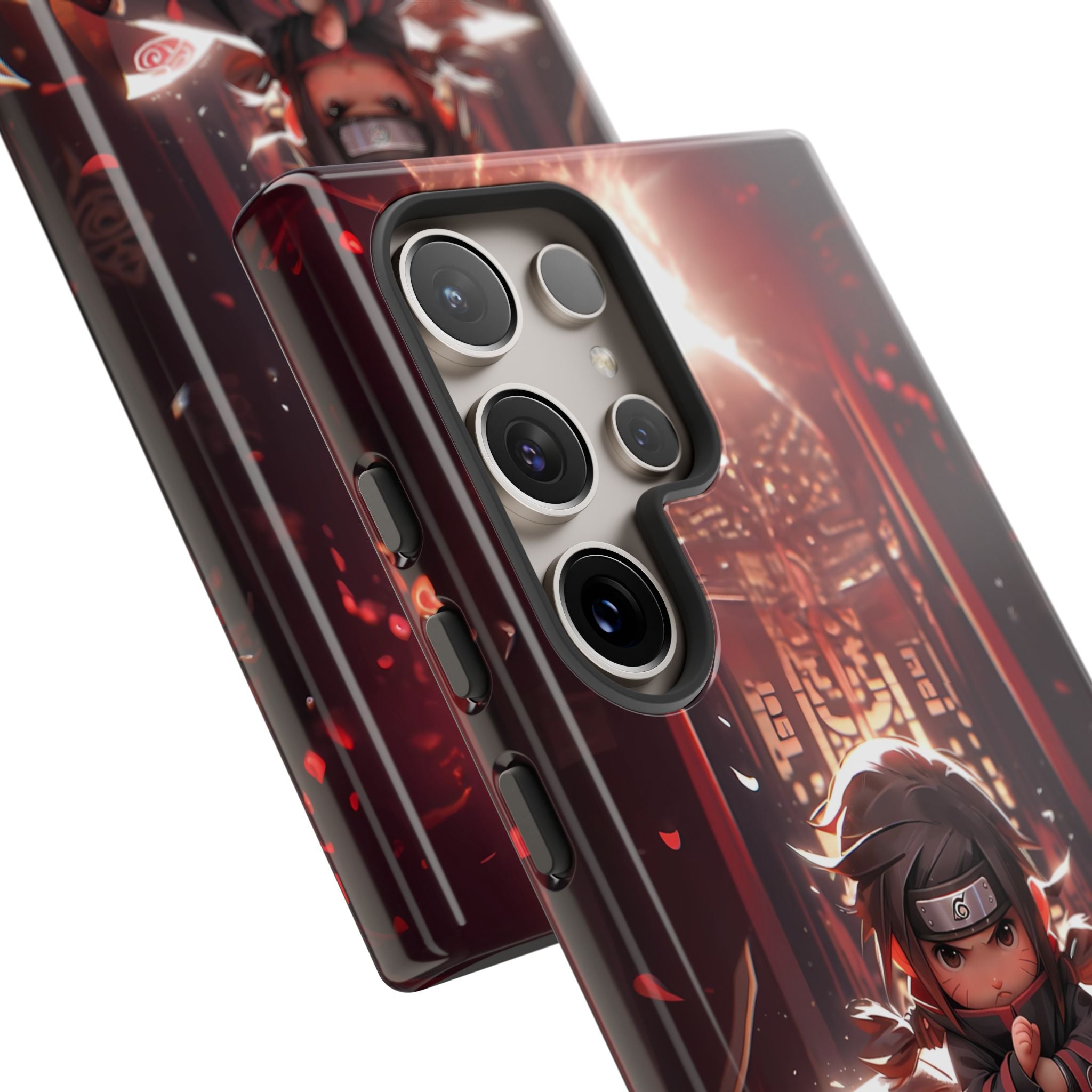 Chibi Itachi Tough Phone Case – Anime Protective Case for iPhone & Samsung, UV Resistant, Durable & Stylish