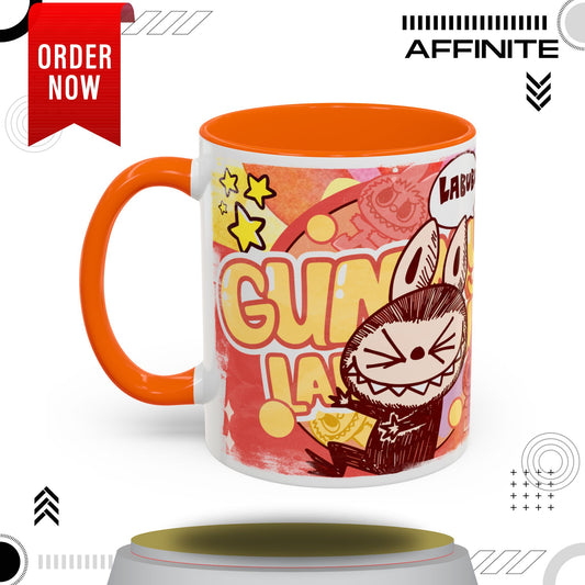 Mug Lazy Yoga Character Coffee Mug - Fun & Whimsical Art for Every Caffeine Lover 11oz Orange