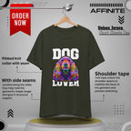 T-Shirt Dog Lover Graphic Tee | Unisex Short Sleeve T-Shirt for Dog Enthusiasts Dark Olive