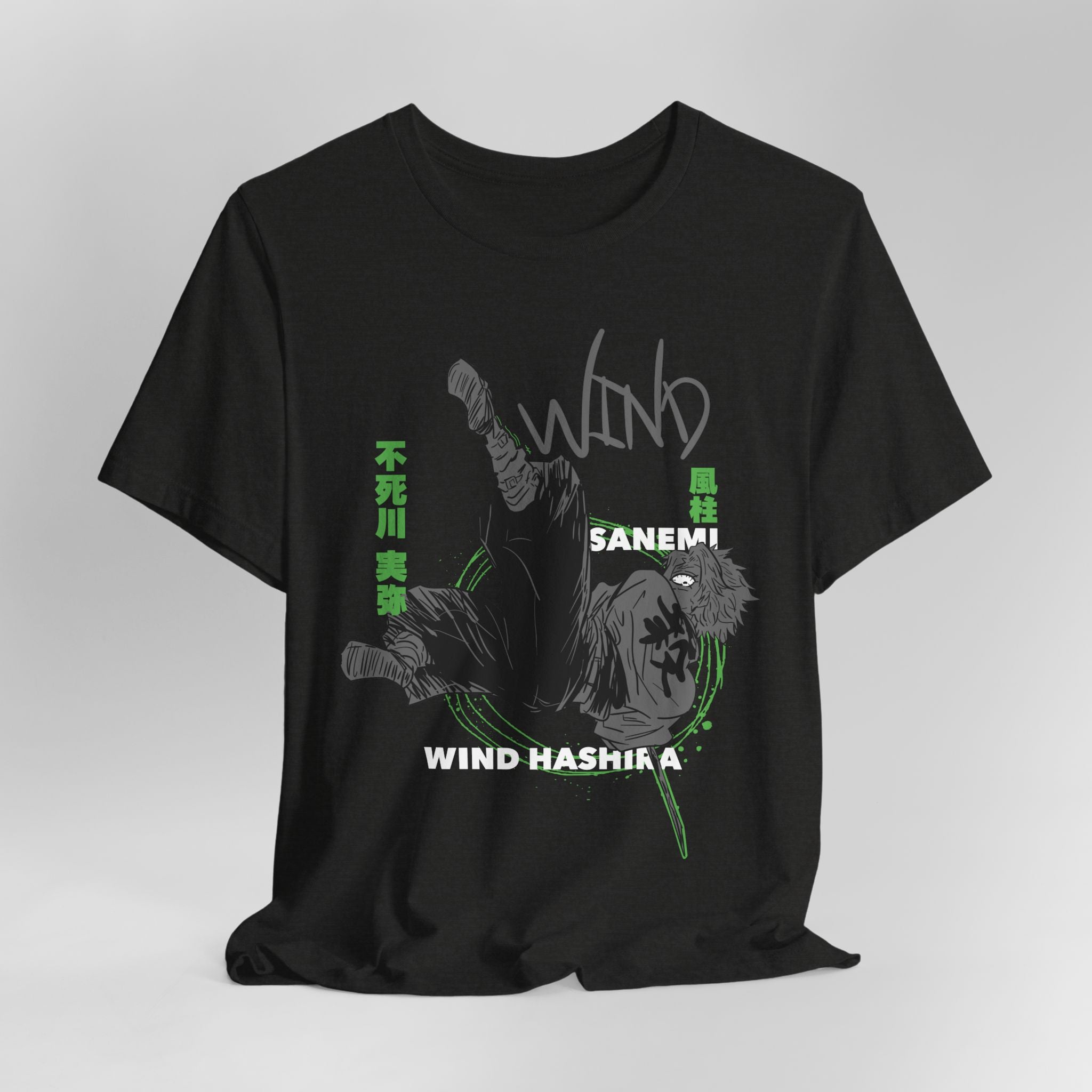 Unisex Anime Graphic Tee | Sanemi Wind Hashira Shirt, Cool Gift for Fans, Casual Wear, Comfortable Streetwear, Demon Slayer Merch
