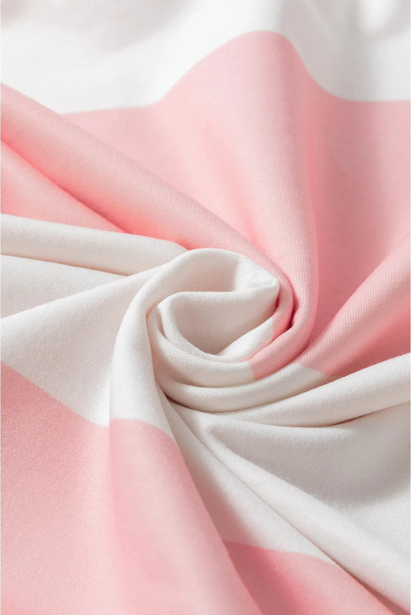 Close-up of pink and white fabric texture