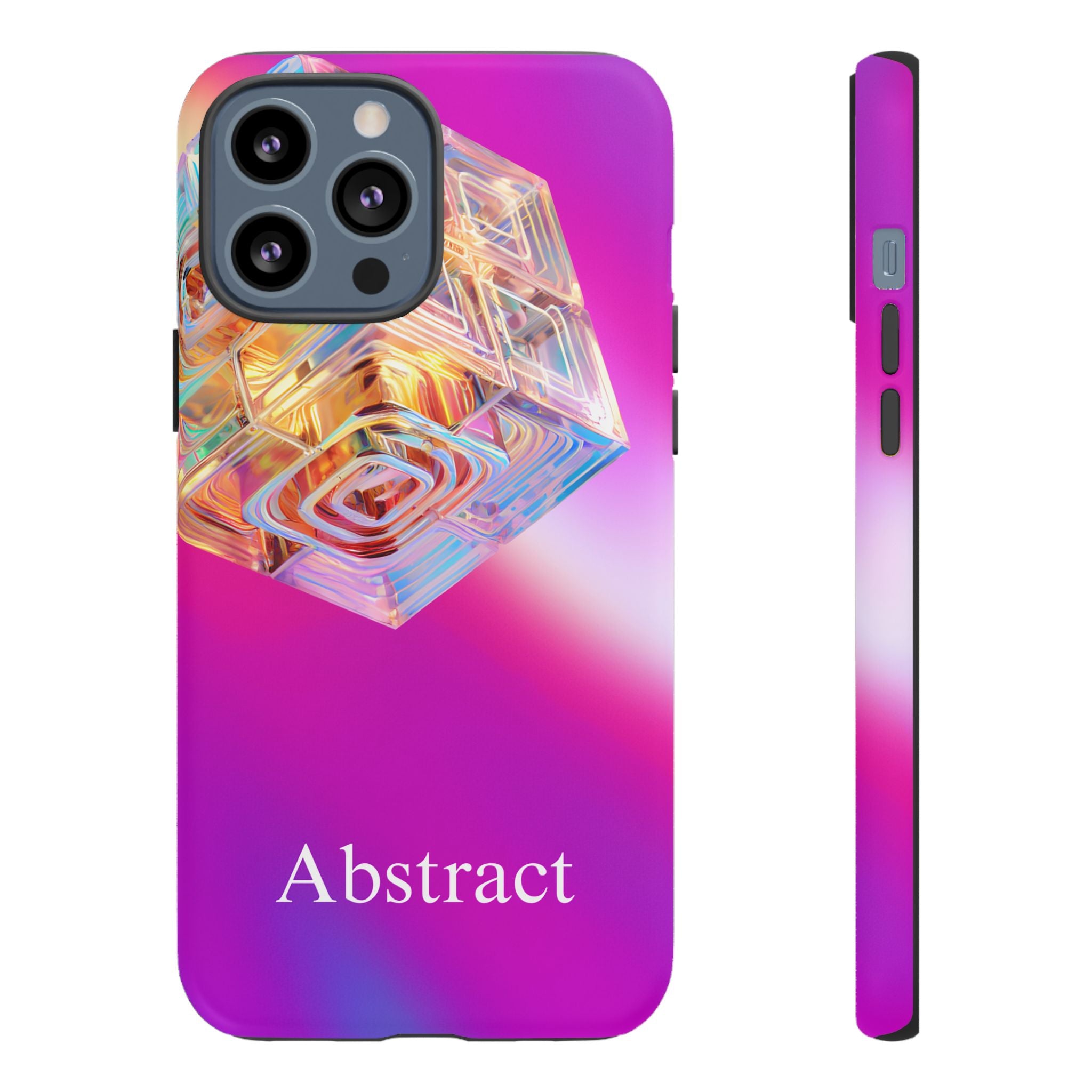 Vibrant 3D Cube Phone Case - Colorful Gradient Art for iPhone, Samsung & Pixel